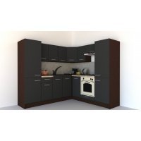 Bucatarie de Colt GENA NEW 11 DR. 210-230, Cu Corp de Cuptor, Wenge / Decor 0164
